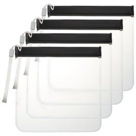 Mrsdry Clear Toiletry Bag, 4 Pack TSA Approved Security Travel Toiletry Bag Carry on Travel Accessories Bag Airport Airline Quart Size Bags Water Repellent Makeup Cosmetic Bag for Women