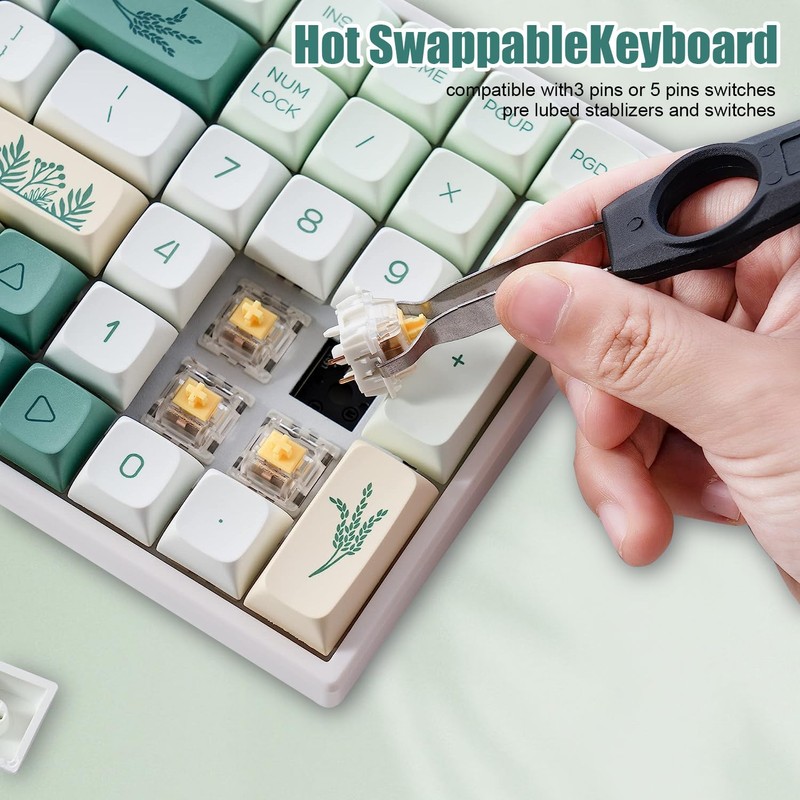 BOYI TK96 96% RGB Hot Swappable Triple Mode Keyboard,2.4Ghz/BT 5.0/Wired