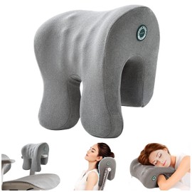 MOONYOOY Headrest Office Chair Neck Pillow Support Memory Foam Neck Support Supportive Headrest Pillow for Pressure Relief, Improved Posture for Working Chair, Car, Sofa, Plane and Travel