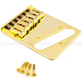 Gotoh NEW Gotoh GTC201 Telecaster Style Bridge Brass Saddles w/ screws - 10.8mm - GOLD