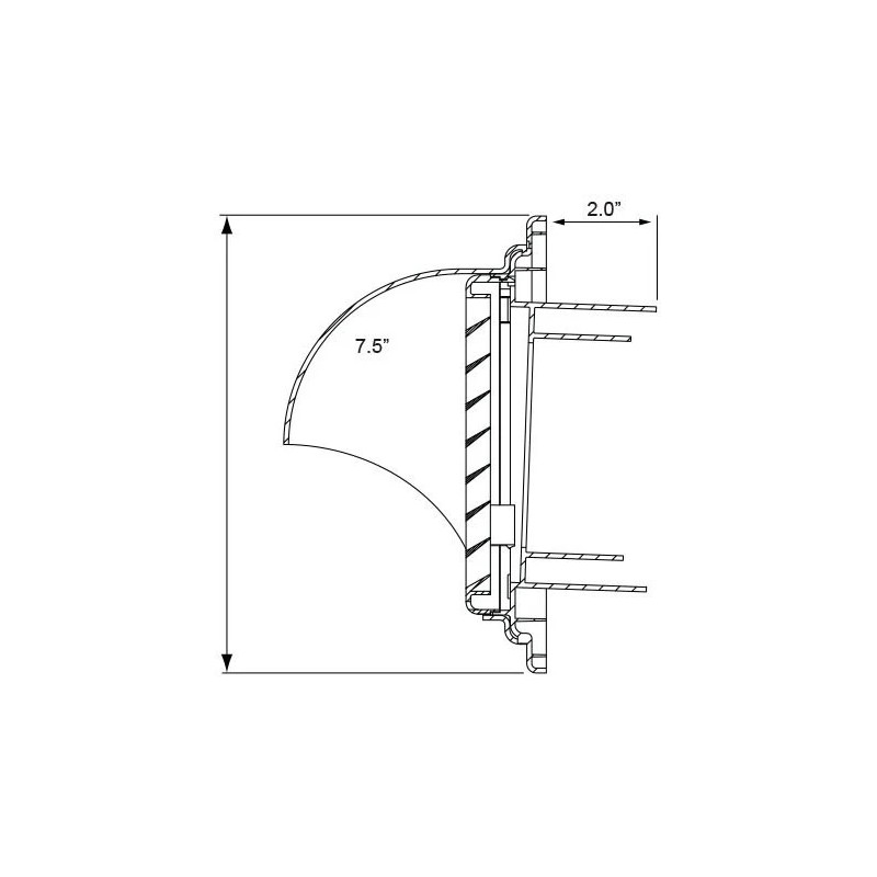 Noritz PVT-HL 3 or 4 in. Plastic Horizontal Vent Termination