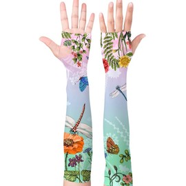 YPHCDO Gardening Sleeves for Women Men Farm Sun Protection Arm Cooling Garden Sleeves with Thumb Hole for Garden Sports (Pink)