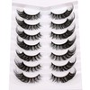 Poolunch False Eyelashes Cat Eye Lashes 8D Volume Wispy Natural