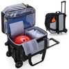 GOBUROS Single Ball Roller Bowling Bag with Wheels and Retractable
