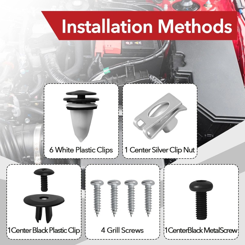 51132757697 Hood Scoop Mounting Kit - Compatible with MINI Cooper