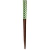Aoba Children's Chopsticks Dishwasher Safe, Natural Wood, Period, Green, 7.7