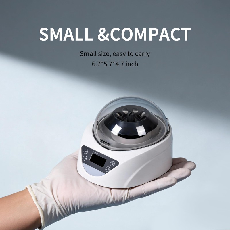 LACHOI Lab Mini Centrifuge Machine LCD 100-12000RPM 99mins Timer 7245×g