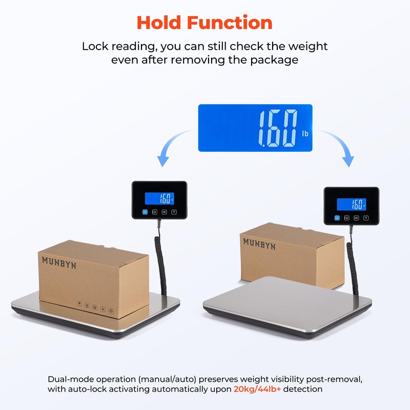 MUNBYN Shipping Scale, 440lb/1.8oz Digital Postal Scale for Packages with