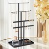 Jewelry Stand Organizer Black - 37CM Tall Sturdy Metal, 3-Tier