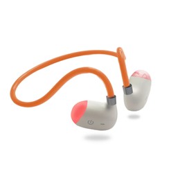 EJEAS X3 Air Conduction Sports Headphones, Bluetooth 5.3 Open-Ear Wireless Earphones, with Night Running Light, Suitable for Night Running, Cycling, Sports (Orange)