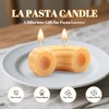 CabyGift Funny Macaroni Pasta Candle – Ridged Elbow-Shaped Soy Wax