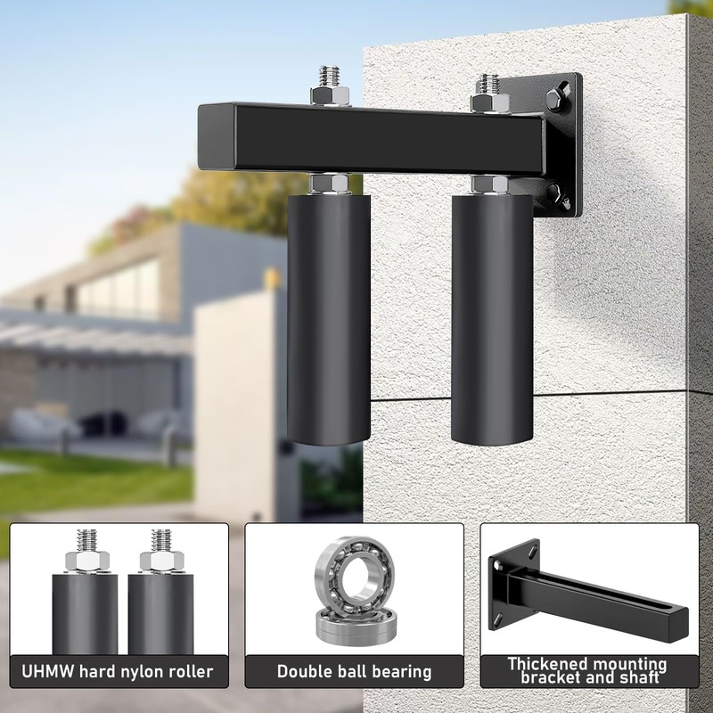 6" Slide Gate Guide Roller | Range 5.5in | Adjustable