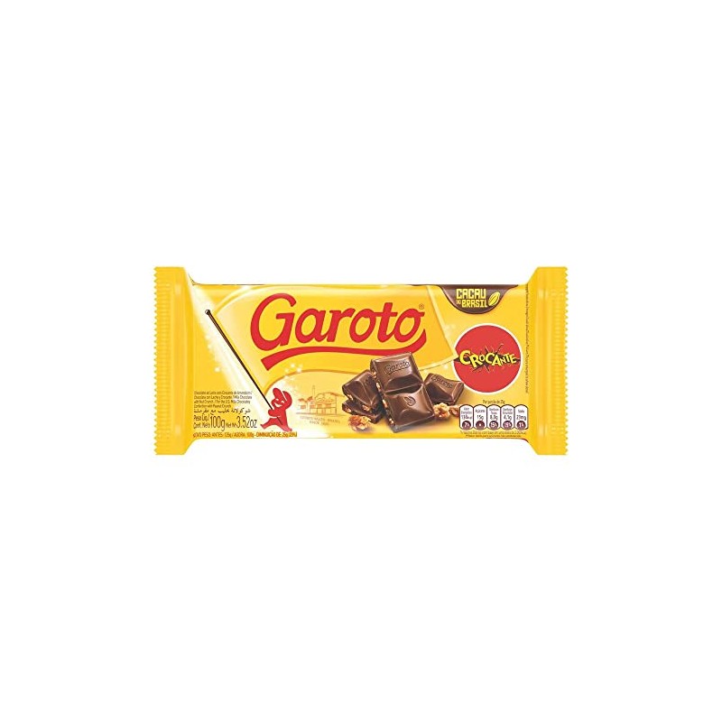 GAROTO Chocolate Tabletes (Crocante, 2 Pack)