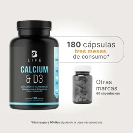 Calcio  D3 400 Ui 180 Cápsulas B Life                                                                                                                 