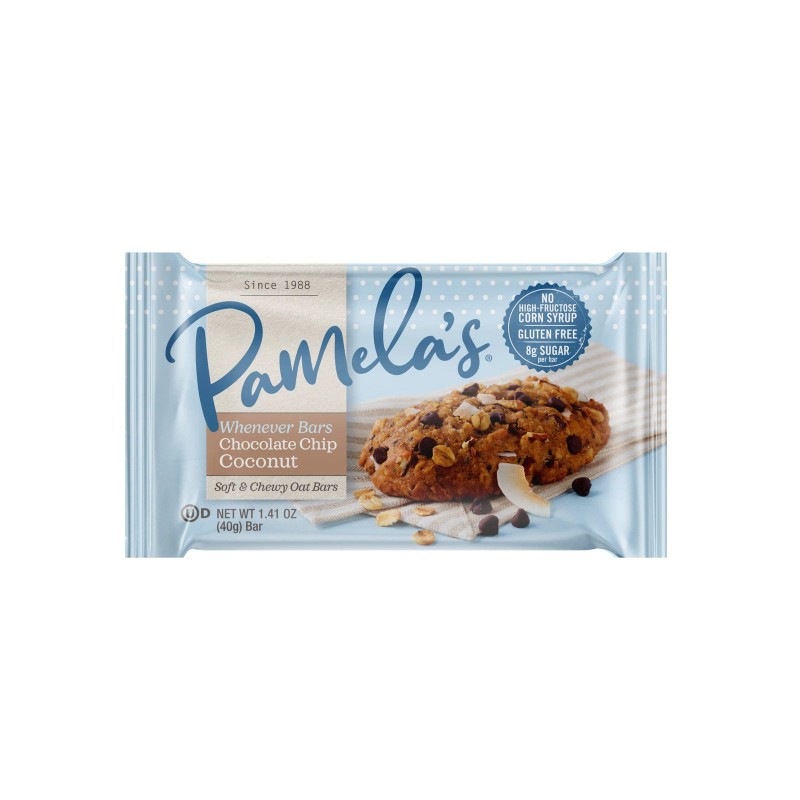 Pamela's Oat Chocolate Chip Coconut Snack Bars 5 Count Gluten