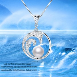 Pearl Necklaces Jewelry Gifts for Women Wife Fine Jewelry for Women Christmas Day Valentines Day Gifts for Her, Mothers Day Gifts for Mom Women Wife, Anniversary Birthday Gifts