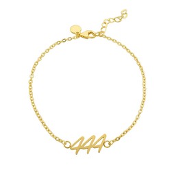 Balilou Angel Numbers Necklace Angel Number Bracelet Spiritual Jewellery Sign Cosmic Numbers 444, Stainless Steel