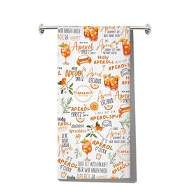 MYSOMY Aperol Spritz Kitchen Towel Aperol Spritz Themed Gifts Aperol Spritz Dish Towel Italian Aperol Spritz Gifts Aperol Spritz Tea Towel (Aperol kt UK)