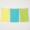Now Designs Floursack Kitchen Dish Towels,Cotton, Chartreuse/Turquoise/Leaf 20 x 30in,