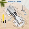 Pack of 6 Hinges for Cabinet Doors, 90 Degree 105