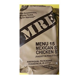 Andrews Corner MRE Meals Survival Food 2019 US MILITARY MEALS READY TO EAT Meal Prepper Food (Mexican Style Chicken Stew - Meal 15)