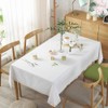 AMZALI Classic Cotton Linen Lace Tablecloth Dust-Proof Table Cover for