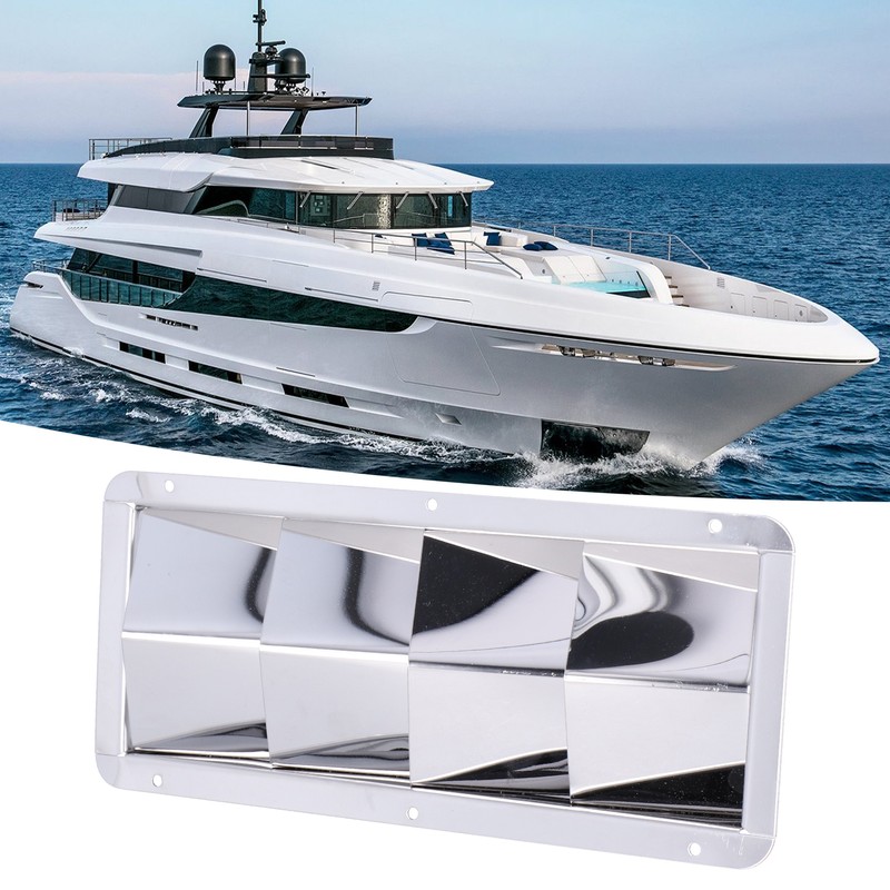 Marine Louver Vent Grille Square 4 Slots Grid Cover Boat