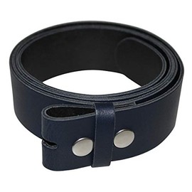 Freak Scene® 4 cm wide leather belt for belt buckles, belt without buckle, blue