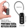 YAODHAOD Cable Locks with Combination, 4 Digit Combination Padlocks,Travel Lock
