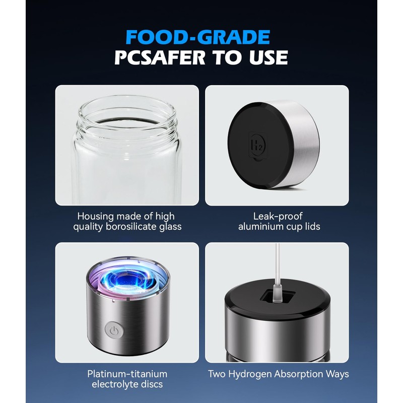 4.0 Upgrade Hydrogen Water Bottle & Hydrogen Absorption 【SGS Certification