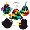 Baker Ross Easter Chick Scratch Art Decorations, Pack of 10,