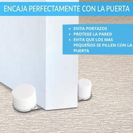 4 Door Stops Floor Glue - Door Stopper Floor with Rotating Retainer - Black Door Stopper High - Door Stopper Outdoor - Door Stopper Heavy and Robust