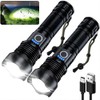 MILAOSHU Rechargeable Flashlights 90000 High Lumens - 2 Pack, Super
