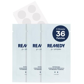 Remedy for Pimples - 36 Near-Invisible Medical-grade Hydrocolloid Pimple Patches for Blemishes, Zits, Spot Concealing - By Dermatologist Dr. Shah