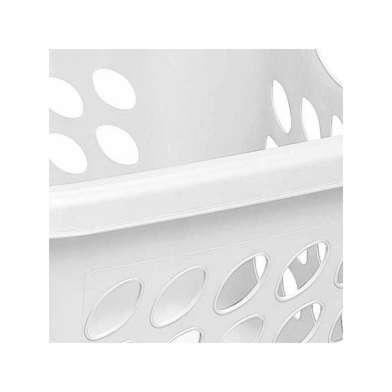 White Laundry Basket, Square, White, 19-In. 1217