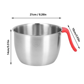 Salad Bowl, Stainless Steel Useful Splashproof Egg Beating Bowl with Handle for Kitchen for Restaurant for Home(#2)