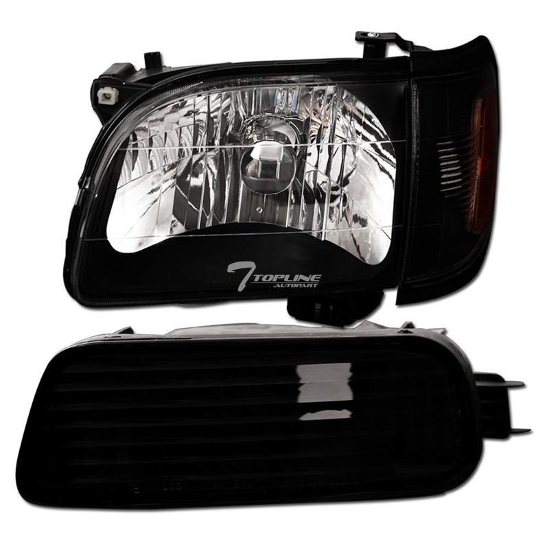 Black Housing Crystal Headlights With Signal Bumper + Corner Lamps