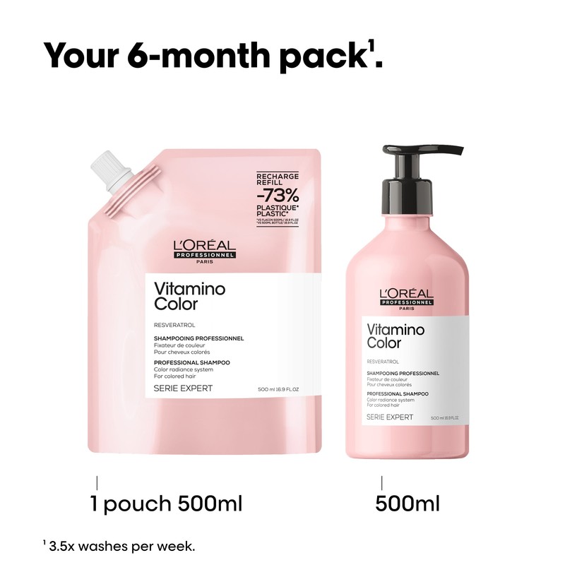 L'Oréal Professionnel L'Oreal Professionnel Vitamino Colour Shampoo 500ml Refill Pouch