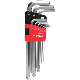 E-Value ELBW09ISL Ball Point Hex Key Set, Semi-Long, 9-Piece Set