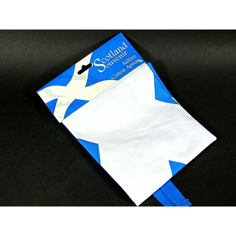 Saltire (St Andrew's Cross) Printed Cotton Apron - The Scotish