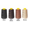 Young Hair Thick Human Hair Sewing Thread with 3pcs Curl