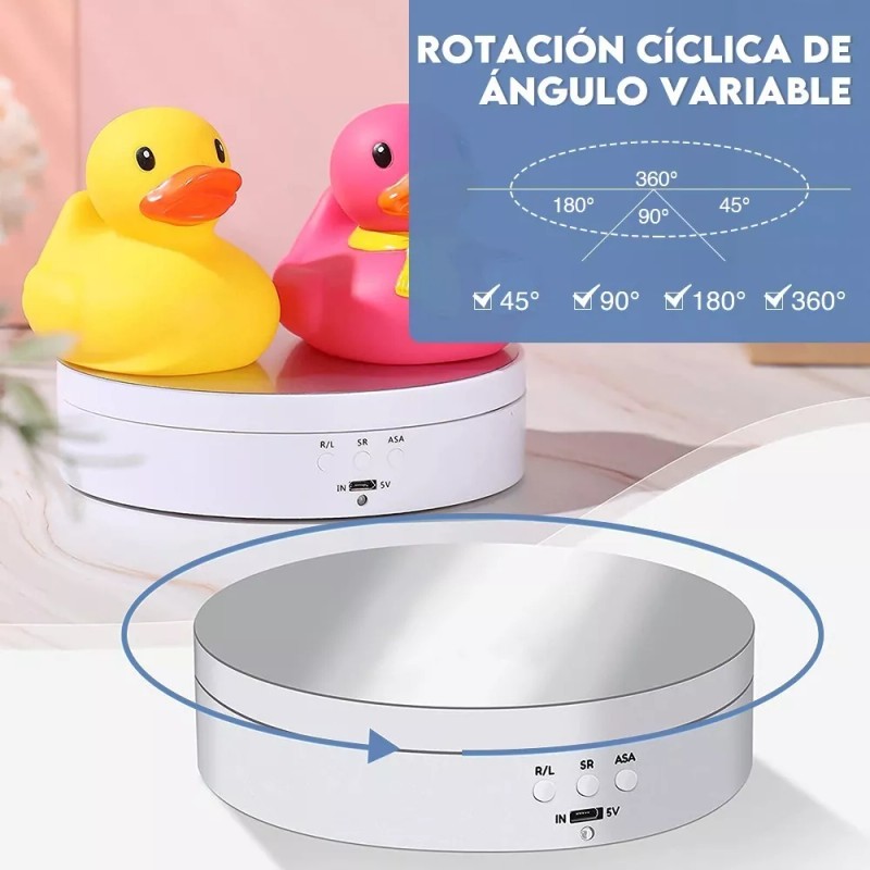 Nierbo Base Giratoria Eléctrica De 3 Velocidades,espejo,soporta 3kg