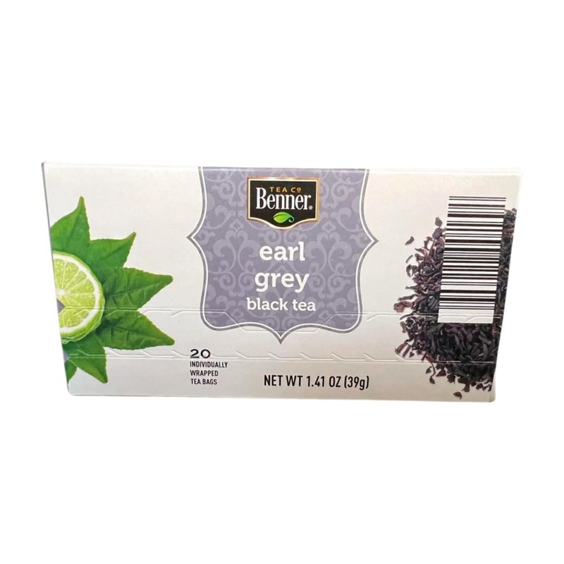 Earl Grey Black Tea Bags by Benner, 20 Count, 1.41