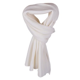 Love Cashmere Women's 100% Cashmere Wrap Scarf - White - hand made in Scotland RRP $350