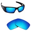 Alphax Ice Blue Mirrored Polarized Replacement Lenses for Oakley Crankcase