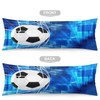 Soccer Football in Goal Net Body Pillow Cover with Zipper