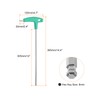 HARFINGTON T-Handle Ball End Hex Key Wrench 12" Long Arm