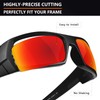 Alphax Fire Red Polarized Replacement Lenses for Oakley Gascan