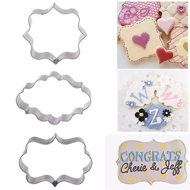 Cookie Cutters Set of 4 Stainless Steel Cookie Cutters Square