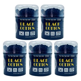 UnKnown Poongung Antibacterial Black Cotton Swab Large Capacity 100 Pieces 5 GST / 풍성 항균 검정 면봉 대용량 100개입 5개 GST